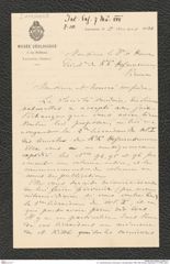 k.k. naturhistorisches Hofmuseum, Intendanzakten 1885-1896 (Hauer), Aktenzahl Z.111/1888, Seite 1